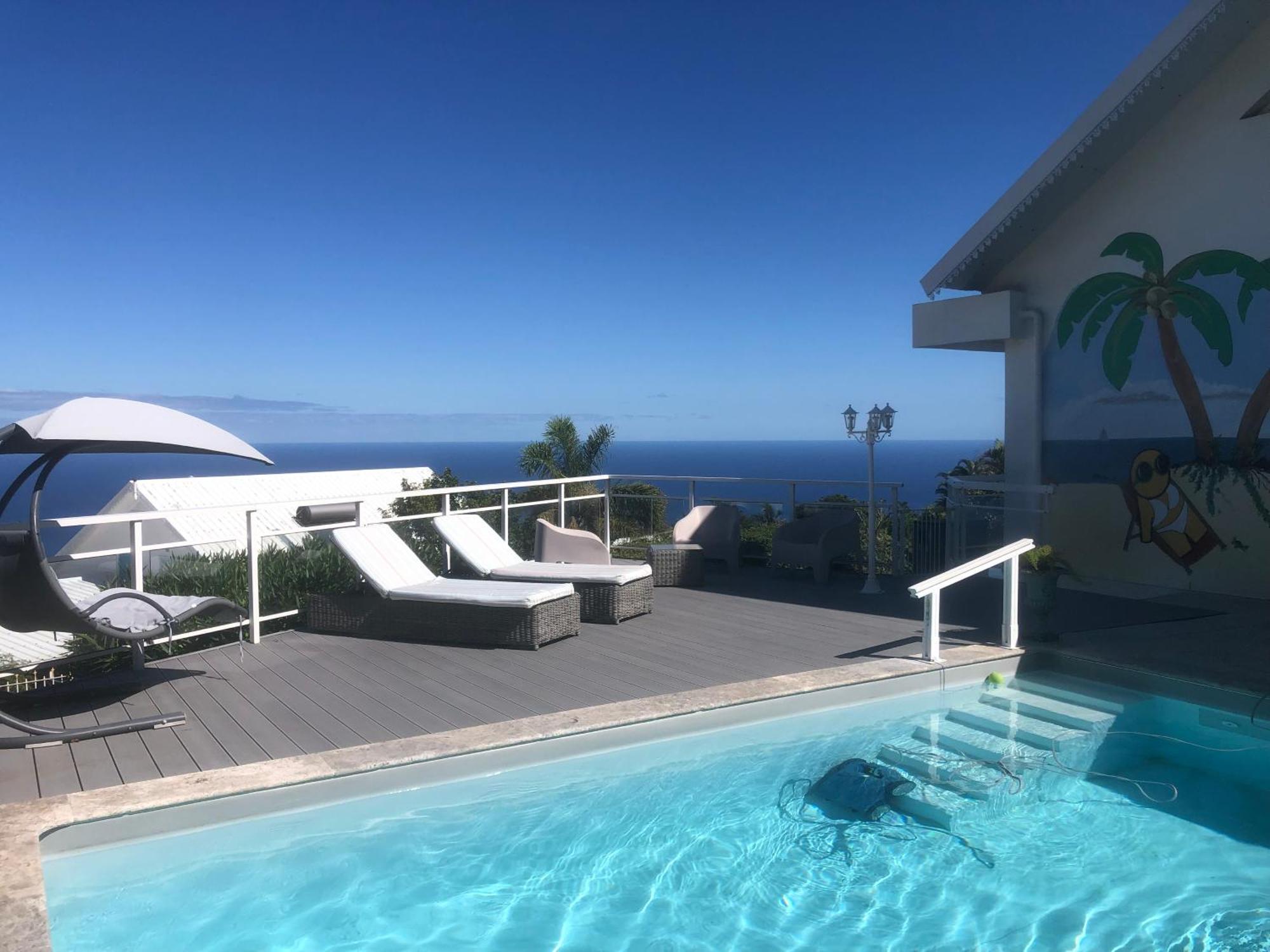 St Leu -Villa D'Artiste, Superbe Vue Mer, Piscine Chauffee Saint-Leu Bagian luar foto